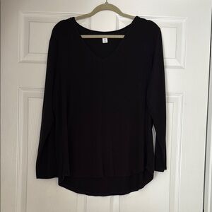 Old Navy Black 3/4 Sleeve Blouse
